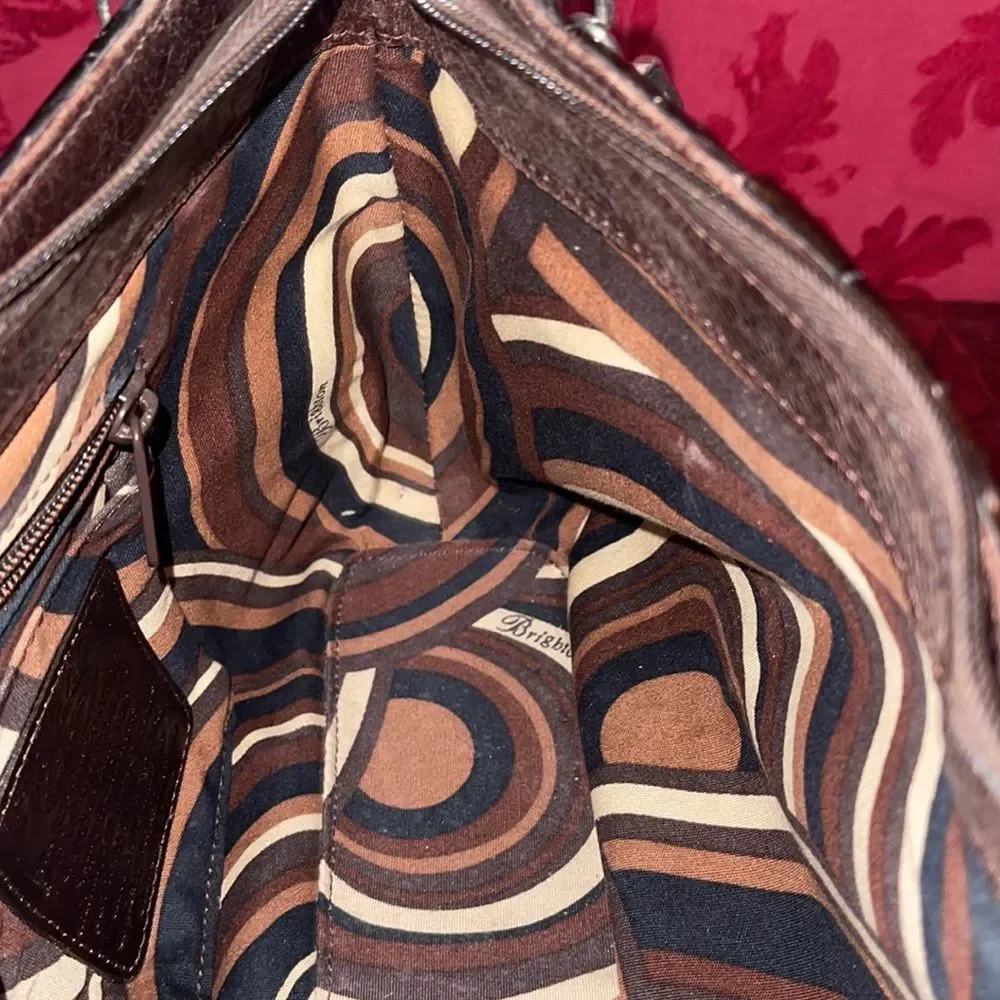 Brighton Collection Bronze Patent Leather Croc pattern Shoulder Bag‎